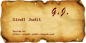 Gindl Judit névjegykártya